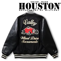 HOUSTON / ヒューストン 51517 MELTON AWARD JACKET (VALLEY) / メルトンアワードジャケット (バレー)  アウター ジャケットメンズ アメカジ  ジーンズメンズ メンズジャケット BLACKのサムネイル