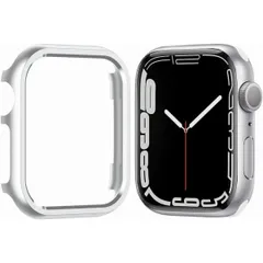 Apple Watch Series8/7 45mmメタル保護ケース アップルウォッチシリーズ8 7 ケース45mm(シルバー)