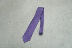 正規 LANVIN ランバン レジメンタル柄 ネクタイ レギュラータイ フランス製 シルク 紫 パープル 本物 730P★2