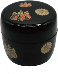 茶入　渡辺伸治造　利休物相茄子写　大名物　共箱 茶道具 茶入 渡辺伸治作 大名物利休物相茄子写茶入 茶具 茶器 茶道