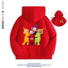 トレーナー パーカー 秋冬 レッド  アイテム オシャレ Tシャツ 半袖 夏 インス映え y2k テレタビーズ Teletubbies グッズ 玩具 おもちゃ ぬいぐるみ グッズ