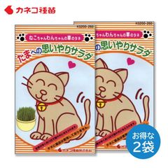 ネコ草 猫草 種 ２袋セット 簡単 すぐ育つ 無農薬 薬剤処理なし 安全 エンバク たまへの思いやりサラダ 犬 カネコ種苗