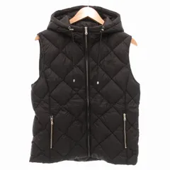 ローレンラルフローレン LAUREN RALPH LAUREN 美品 ダイヤモンドキルテッド フーデッド ダウンベスト M 黒 ブラック WMLROTWS2820516 /TZのサムネイル