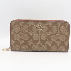 未使用品 コーチ シグネチャー ブラウン 金金具 C4452 レディース長財布 OGH 2000000 NSK