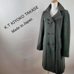K.T キヨコタカセ アンゴラ・ウール混 ファーフード付ダッフルコート