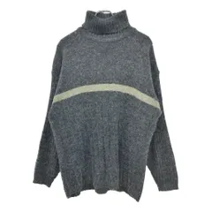 EARTHBOUND タートルネック ウール ニット セーター グレー(メンズ L)中古 古着 U4725