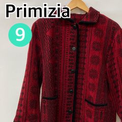 Primizia トップス カーディガン ニット 長袖 レッド ブラック レディース 日本製 9サイズ【CT1277】