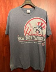 majestic × NEW YORK YANKEES プリントTシャツ ネイビー Lサイズ