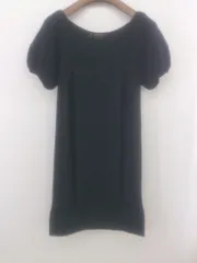 ◇ TORRAZZODONNA トラッツォドンナ ウール ニット 半袖 ミニ ワンピース ブラック レディース P  【1301190020724】