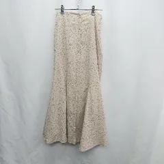 ◇ ⊂ Φ SENSE OF PLACE 総柄 ロング丈 フレア スカート サイズFree ベージュ ブラウン レディース E  【1410290026281】