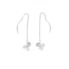 K18WG アクアマリン ピアス