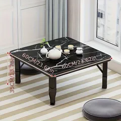 センターテーブル ローテーブル 卓上 家庭用 ダイニング 折りたたみ スクエア卓 シンプルな低い卓上 畳小卓 ベイ窓卓 寮 ベッドデスク 木製 プラスチック製 一人暮らし 新築 おしゃれ ギフト プレゼント ブラウン ブラック