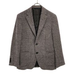 良品 THE GIGI リネン混ギンガムチェックジャケット ニット生地 48