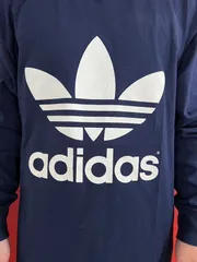 90s USA製 adidas両面プリントロゴTシャツ ロングTシャツ メンズL