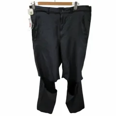 ブラックコムデギャルソン BLACK COMME des GARCONS カッティング エステル 縮絨 パンツ メンズ JPN：L のサムネイル