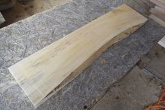 アウトレット トチ(橡)の一枚板 長さ約62.8cm 幅約13.8cm 厚さ約2.7cm DIY用 Z112
