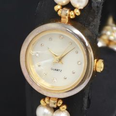 未使用・箱ナシ】パールウオッチ VEXCEL (べクセル)【稼働品】真珠