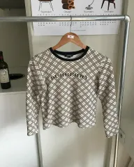 BURBERRY(バーバリー ) ビックロゴ ノヴァチェック 長袖Tシャツ
