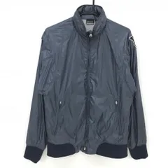 カッパ ジャケットブルゾン ネイビー 袖ワッペン フード収納 メンズ L ゴルフウェア Kappa