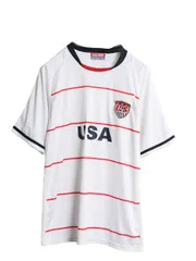 【お得なクーポン配布中!】 アメリカ 代表 タイプ サッカー プラクティス シャツ メンズ M 程/ Tシャツ ユニフォーム トレーニング ジャージ USA トリコカラー 星条旗