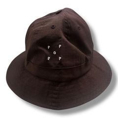 POP TRADING COMPANY バケットハット 帽子 ポップトレーディングカンパニー ブラウン L/XL 81789A0