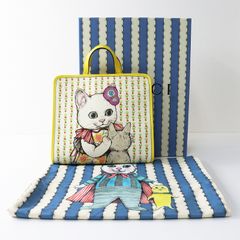 미사용 구찌 GUCCI 605614 칠드 렌즈 히구치 유코 토트 백 코하루 고양이 / 옐로우 에나멜 캔버스 콜라보레이션 [2400014513059]
