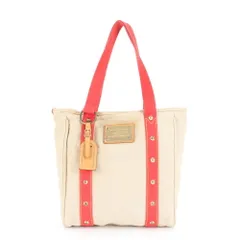 ルイヴィトン アンティグア カバ MM M40035 レザー トート バッグ 肩掛け ショルダー ハンド A4 ベージュ レディース EEE CP32-4【中古】