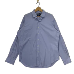 90's vintage ヴィンテージ Polo by Ralph Lauren ポロバイラルフローレン REGENT CLASSIC FIT チェック柄 シャツ ボタンダウン オーバーサイズ フィリピン製 16 1/2 36/37サイズ ブルー ホワイト