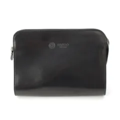 未使用品】ganzo 黒レザークラッチバック 中古・古着通販】GANZO