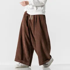 秋冬　新品　サルエルパンツ メンズ ワイドパンツ  コーデュロイ パンツ チノパン ゆったり 大きいサイズ