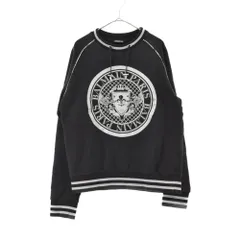 BALMAIN (バルマン) ドローコード ロゴプリント スウェットトレーナー W8H6228J093 ブラックのサムネイル