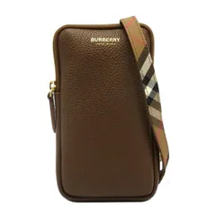 バーバリー ショルダーバッグ BURBERRY PHONE POUCH レザー スマホショルダー 斜め掛け 8084601 EARTH アウトレット レディース
