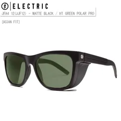 偏光サングラス ELECTRIC FISHING SUNGLASS 12(JJF12) エレクトリック サングラス 偏光レンズ - MATTE BLACK / HT GREEN POLAR PRO ［ASIAN FIT］ バス釣り 釣り