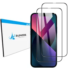 【迅速発送】AUNEOS ガラスフィルム ガラスフィルム iPhone14・iPhone13・iPhone13Pro 用 液晶保護 フィルム ブルーライトカット アイフォン14・アイフォン13・アイフォン13プロ 3D全面保護 強化ガラス キズ防止 耐衝撃 2