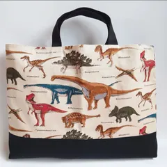 ハンドメイド リバーシブル 恐竜 × 星 レッスンバッグ 手提げかばん トートバッグ 絵本バッグ レッスンバック 手提げバッグ 図書バッグ 図書バック サブバッグ サブバック トートバック 入園 入学 スター 男の子 ダイナソー かっこいい