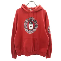 CAPTAIN SANTA キャプテンサンタ 長袖 スウェットパーカー L 赤系 プルオーバー メンズ 古着