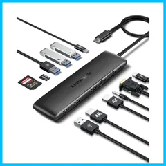 【特価セール】in 12 1ラップトップ ハブ 2HDMI、VGA、4 C 10Gbps C USB USB 3.1/2.0、USB USB C MST 3.1、PD、SD/TF、SD/TF、SD/TF、HP、Surface、MacBook Lemorele
