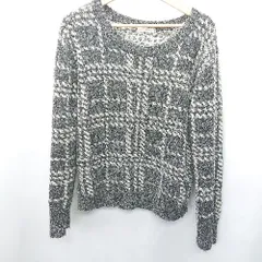 ◇ OPAQUE.CLIP オペークドットクリップ 長袖 ニット サイズ38/M ブラック ホワイト レディース E  【1407180031364】