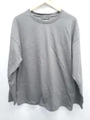 ◇ Θ CLEL クレイル 無地 長袖 Tシャツ カットソー サイズL チャコールグレー メンズ E  【1506250005110】