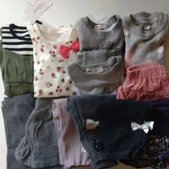 703 90cm 女の子 まとめ売り12枚 秋冬用