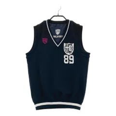 サイズ：2 PEARLY GATES パーリーゲイツ  リバーシブル 切替 ニットベスト  ネイビー系 [240101406178] ゴルフウェア レディース ストスト