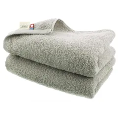 【在庫セール】ライトグレー 日本製 約34×110cm 認定スリムバスタオル 今治タオル 2枚セット Factory) 今治ファクトリー(Imabari