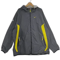 NIKE/ナイキ リバーシブルジャケット フード アウター バック刺繡 ワンポイント刺繡 オーバーサイズ ビッグシルエット タイ製 メンズ XXL グレー/ライトグレー