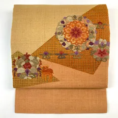 金沢刺繍　帯 工芸キモノ野口：刺繍袋帯『舟菊藤模様』 – 創作着物と帯の専門