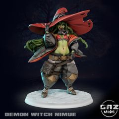 Gaz Minis| Goblin Witch Nimue Stand 32mm | 3Dプリント ミニチュア TRPG