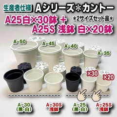 ミニプラ鉢専門店＊カントーAシリーズプラ鉢＊A25とA25S浅鉢の2サイズ：A-25×30鉢＋A-25S浅鉢浅型×20鉢の合計50鉢セット＊多肉植物・塊根植物コーデックス・アガベ・サボテン・観葉・ハオルチア・アデニウム・パキポディウム実生＠フラワーショップ江口のサムネイル