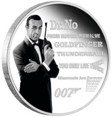 【 初代 ジェームズボンド】００７　1オンス　銀貨　　ショーンコネリー　2021
