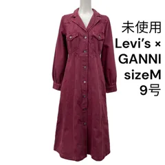 ◆未使用 リーバイス Levi’s GANNI コラボ ラペルドレス ロング デニム 綿 M、9号 レディース S5U142のサムネイル