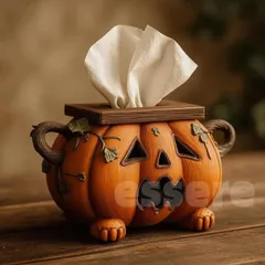 ティッシュボックス ハロウィン カボチャ型ティッシュボックススタンド トイレットペーパーホルダー カボチャ型ディスペンサー飾り デスク キッチン 寝室 浴室 リビング対応 ハロウィンテーマ展示アクセサリー ユニークデザイン