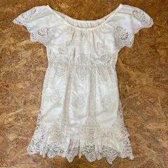 snidel オフショルダーワンピース サイズF オフホワイト スナイデル レース レディース Ladies ユーズド USED